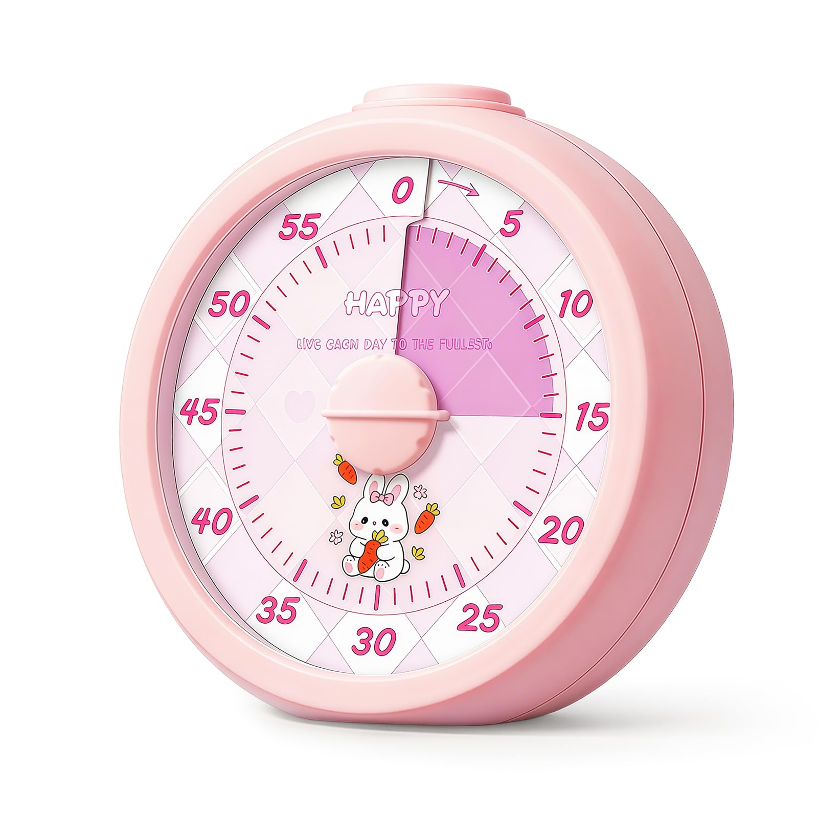 Flintronic Visual Timer for Kids, 60 Minute Visual Countdown, Silent Operation Time Management Tools with Cute Cartoon Design for Classroom, Home, Kitchen, Office