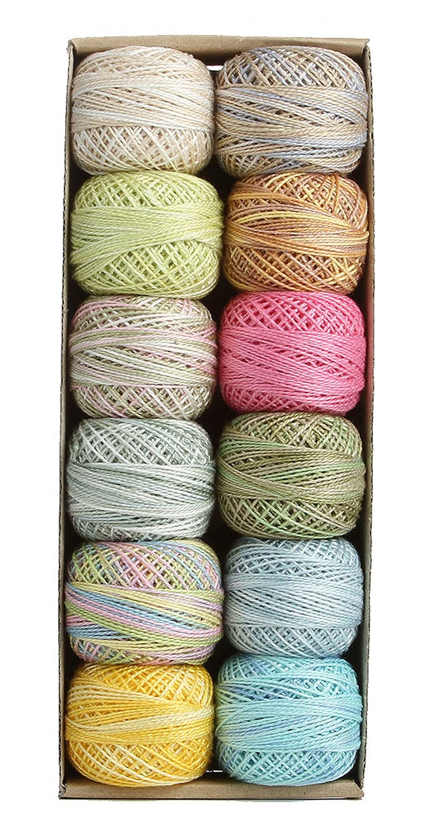 Valdani Pearl Cotton Sz 8 | Pastels | 12 Balls | 73 Yds/Ball