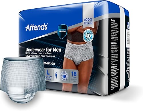Miniatura 2 de Attends Ropa interior discreta, para hombre grande/extra grande 38" - 64" Número de parte Adum35 (18/paquete)