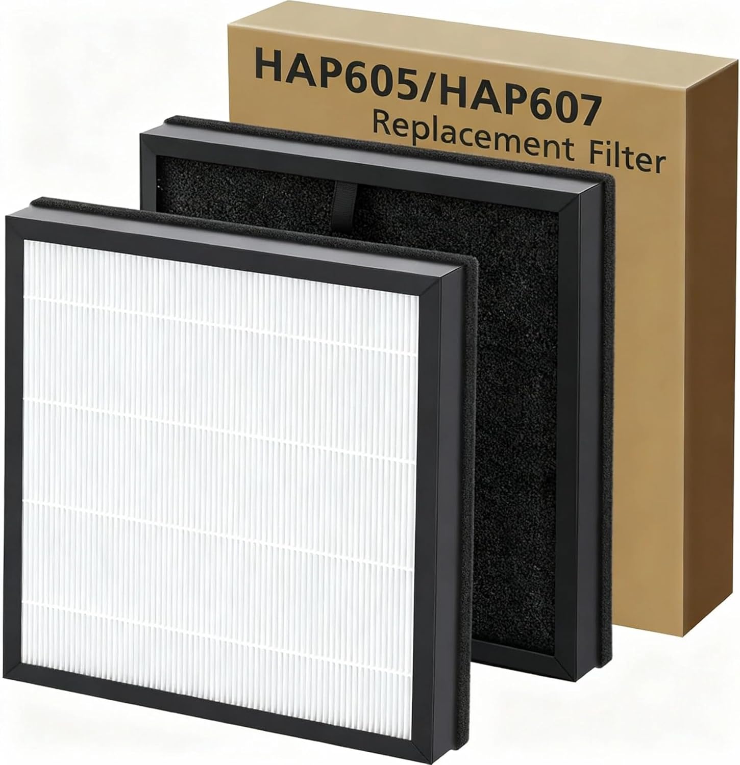 HAP605 Replacement Filters Compatible with XenonLab HAP605 HAP607 and for FreAire HAP605 HAP607, 3-in-1 HAP607/HAP605 Filter with Activated Carbon for Home, 2 Pack