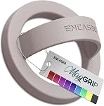 ENCASED Porte-doigt magnétique compatible avec MagSafe - Poignée de téléphone mince en silicone avec anneau de boucle pour iPhone & Smartphones (neutral)
