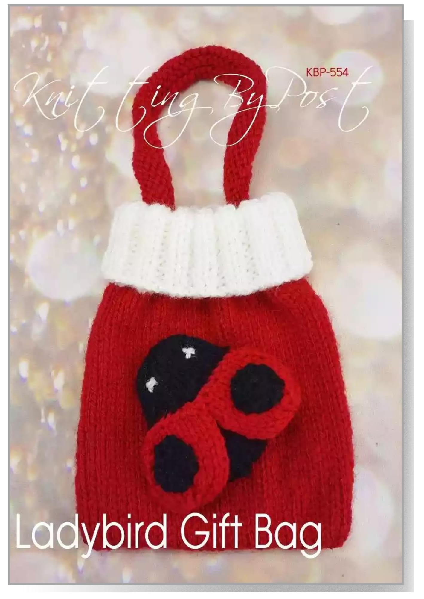 Knitting By Post Black, Red, White Knitting Pattern Leaflet For A Ladybird Gift Bag Easter Animal Soft Toy A5 Leaflet
