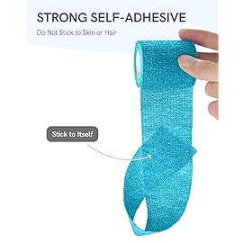 FriCARE Self Adhesive Bandage Wrap, Medical Tape in First Aid Kit, Cohesive Bandages for Wounds Sport Vet, 2 Inches X 5 Yards 6 Rolls, Vibrant