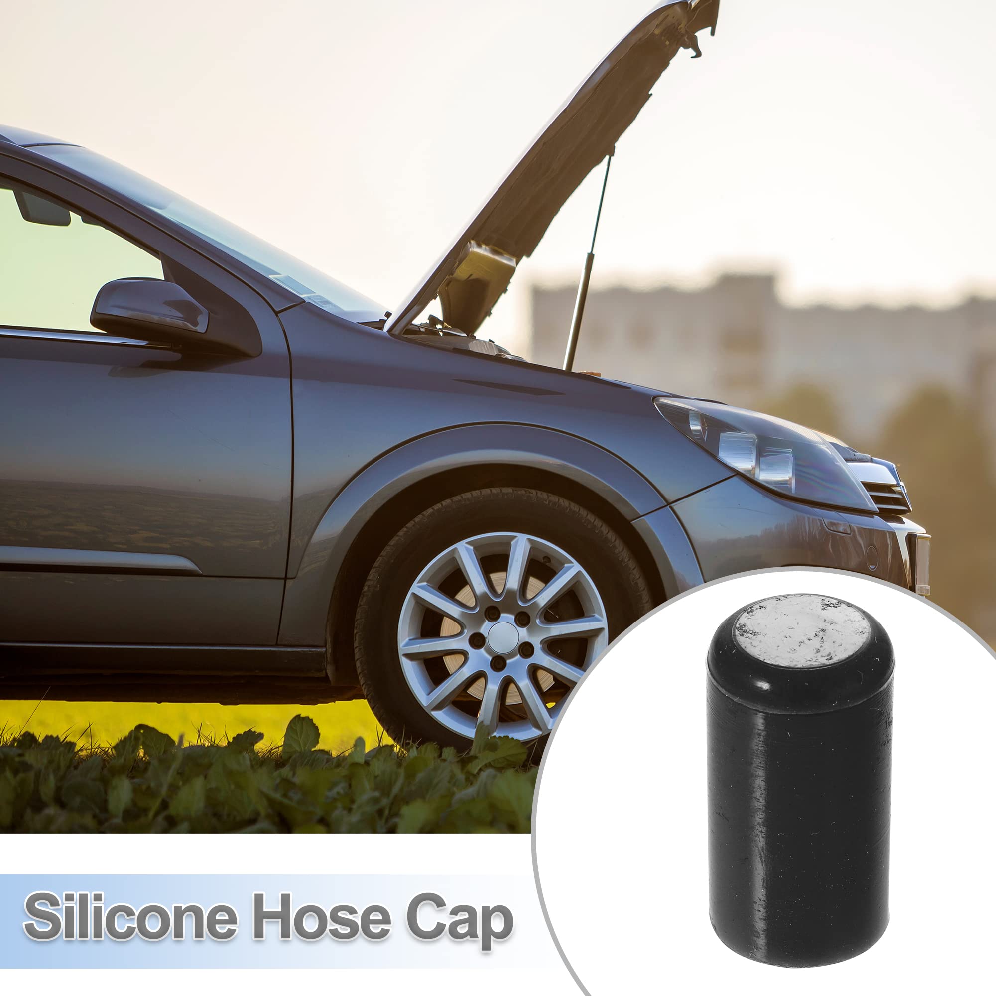 X AUTOHAUX Tapa De Silicona Para Manguera De Vacío 10Uds 10Mm | 10X24Mm, Para Coche, Resistente A Alta Temperatura, Uso En Tuberías, Roscas Y Curado De Pintura