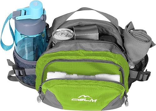 Miniatura 4 de Riñonera de senderismo con soporte para botella de agua para hombres y mujeres al aire libre, caminar, correr, lumbar compatible con teléfonos