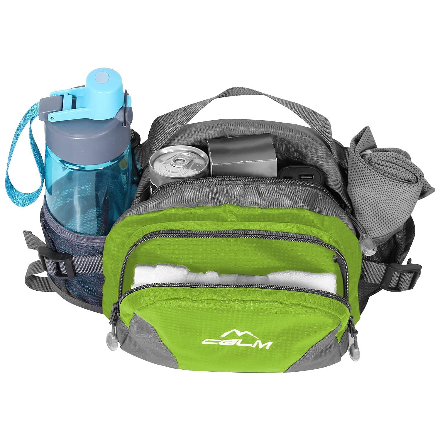 Riñonera de Senderismo con Soporte para Botella de Agua para Hombres y Mujeres al Aire Libre Caminar Correr Lumbar Pack para iPhone iPod Samsung teléfonos