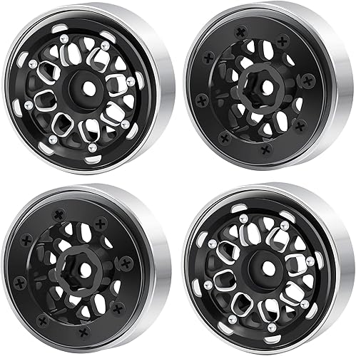 Miniatura 4 de Benedict Harry - Juego de 4 ruedas para llantas de oruga para 118 TRX4M TRX4-M Axial AX24 SCX24 Bronco Deadbolt C10 JLU Gladiator piezas de