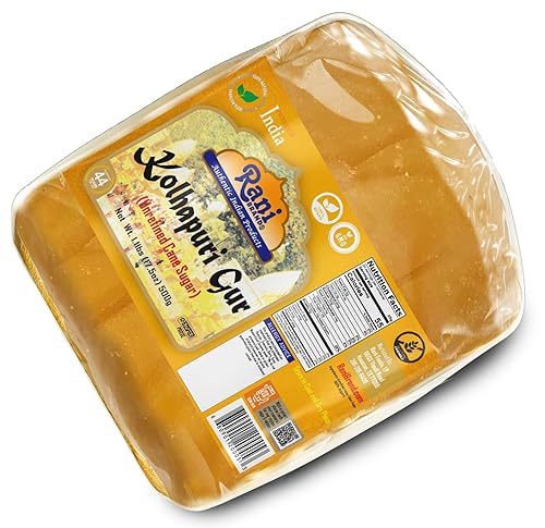 Miniatura 26 de Rani Kolhapuri Gur (Jaggery) 11.0 lbs (11 libras) ~ Azúcar de caña sin refinar, sin color añadido, apto para gluten, vegano, sin OMG, sin sal ni