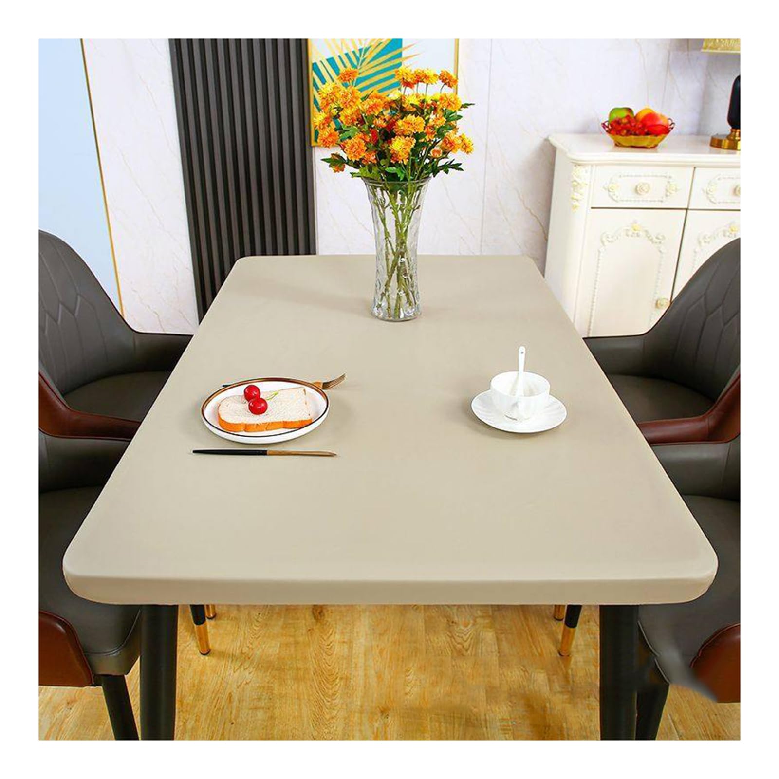 Mswborml Oil-Proof Table Cloth Rectangular with Elastic, Waterproof Tablecloth Elastic Fitted Edge Table Cloth Square Luxury Table Cover for Kitchen Dining Party Outdoor Picnic,E,80x150cm/31x59in