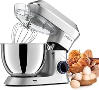 DOBBOR 9,5L Robotgép 1500W - 7 Sebességes Konyhai Mixer Dagasztó Funkcióval, Habverővel és Fröccsenésgátlóval, Csendes Bolygómozgású Keverőr 1
