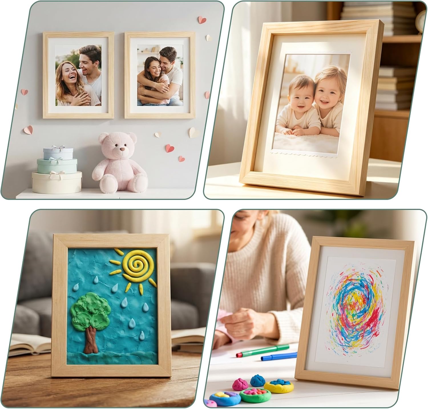 FSWCCK 6 Pack 8x10 Unfinished Wood Panels for Painting, Cradled Wood Canvas