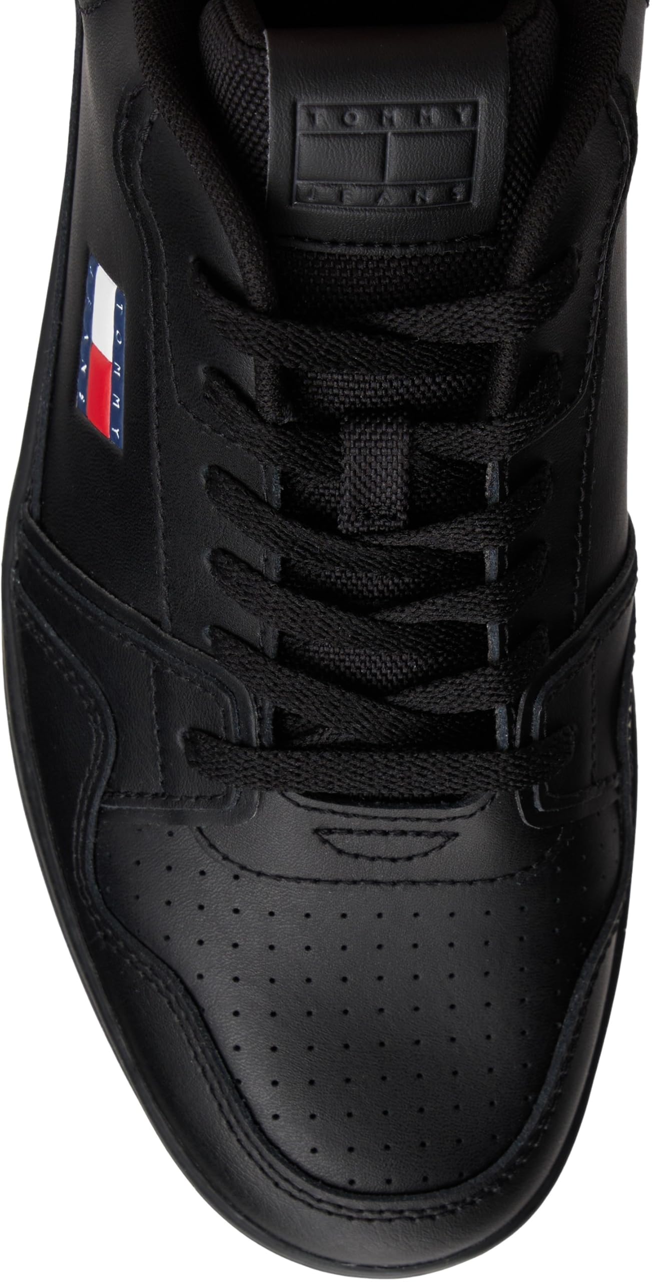 Tommy Jeans Uomo Sneakers con Suola Preformata Tjm Retro Basket Profilo Basso, Nero (Black), 46