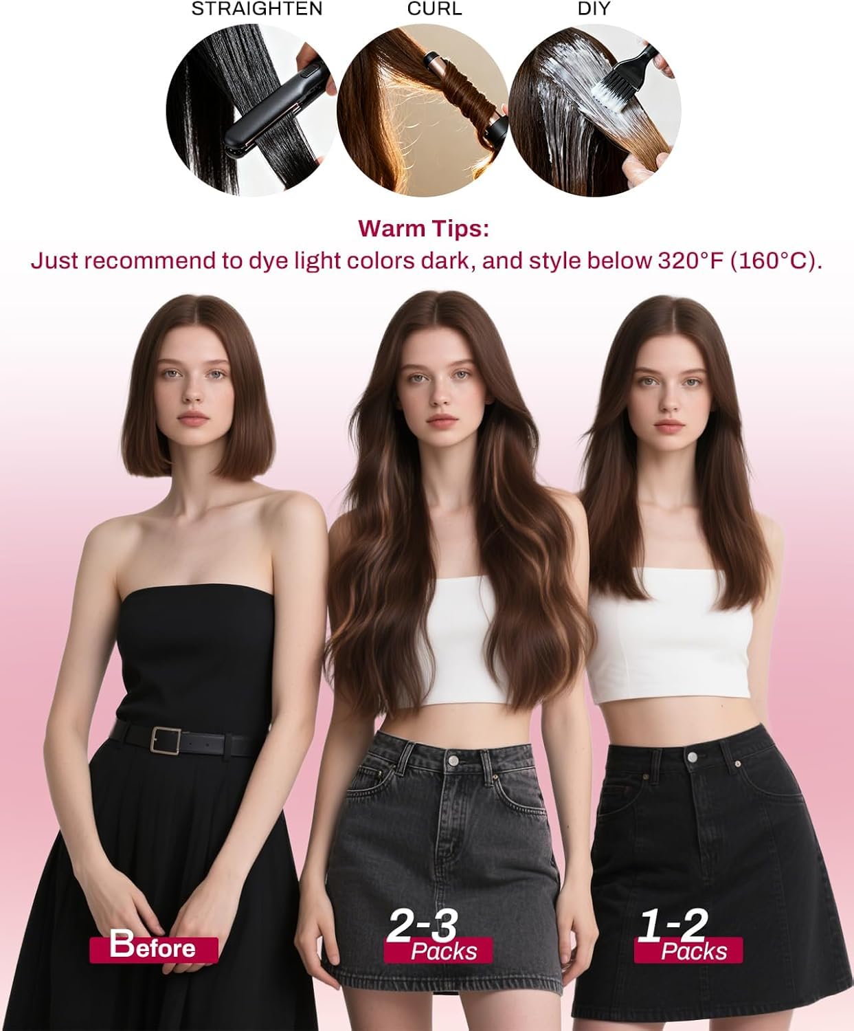 Moresoo Hair Extensions Clip in Real Hair Dark Brown Invisible Full Head Clip in Human Hair Extensions Brunette Shoulder-length Short Remy Hair 12 Inch 5 Pieces/80g #2 — view 179