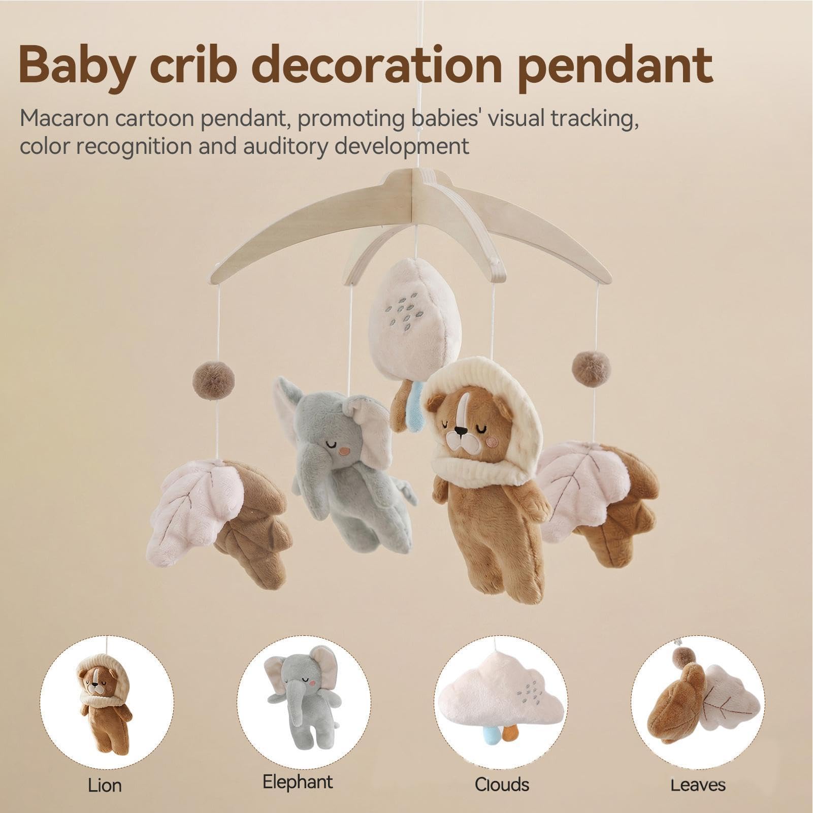 Lettino mobile per bambini, giocattolo di peluche per passeggino, per | Mobile rilassante per lettino, per ragazze, casa, camera da letto, soggiorno, sala giochi, asilo, dormire, viaggi