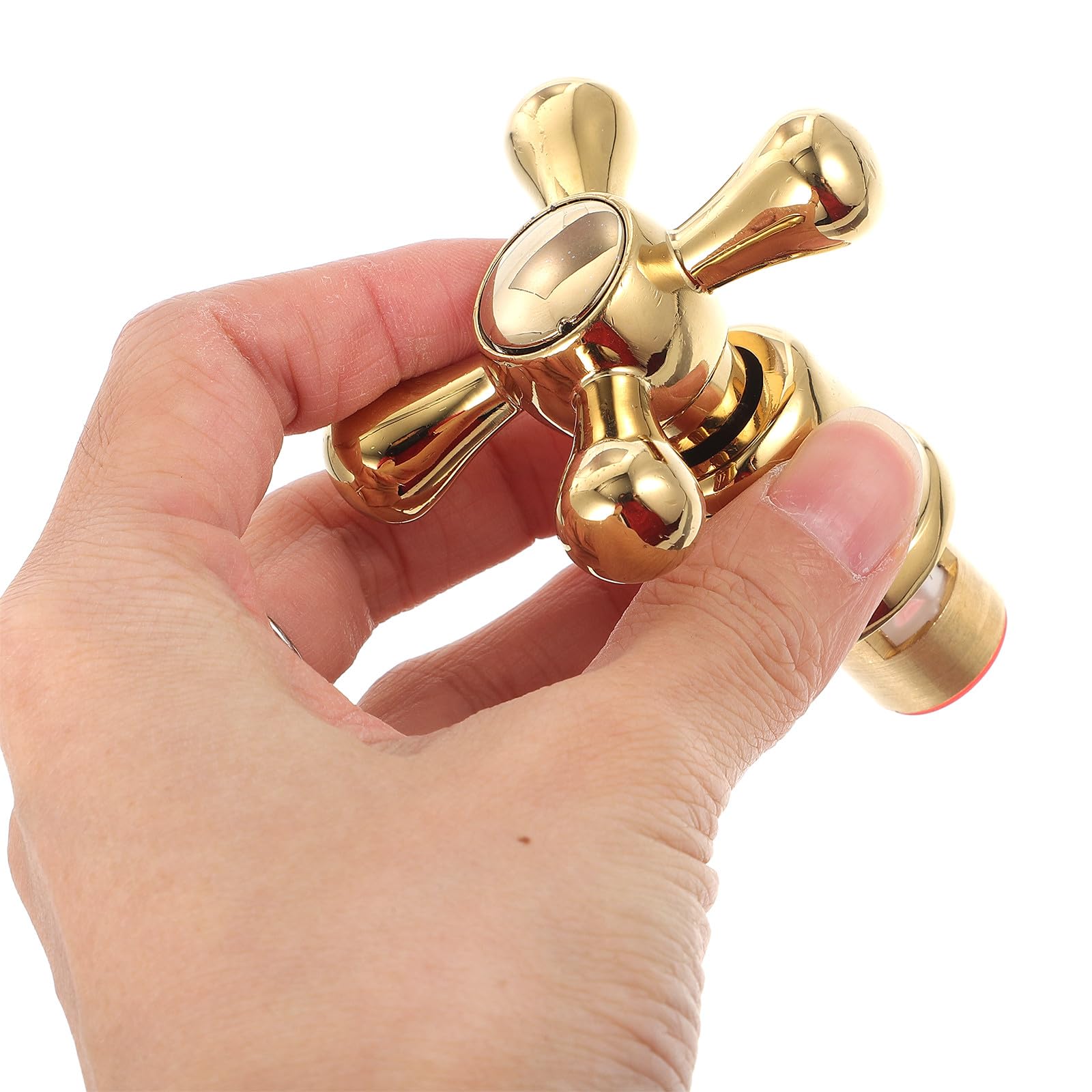 Collbath Manija De Grifo Cruceta Para Agua Fría Y Caliente Estilo Victoriano Repuesto De LatóN Para Cocina Y BañO 2.44X1.06X1.06 Pulgadas