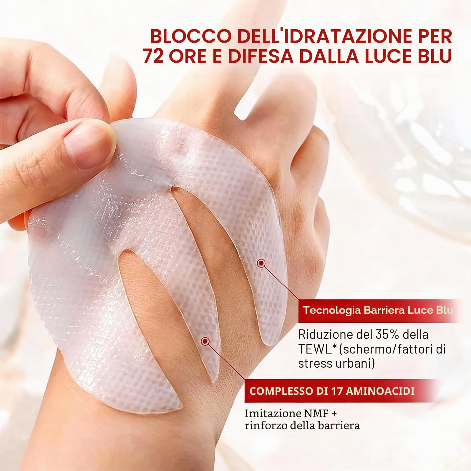 10 paia di cerotti al collagene per occhiaie e gonfiore, maschere per occhi con bio-collagene, complesso peptidico e vitamina C, per pelli sensibili