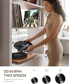 Amazon.com: QLEARSOUL SoulBox S1 Vinyl Record Player with Stereo