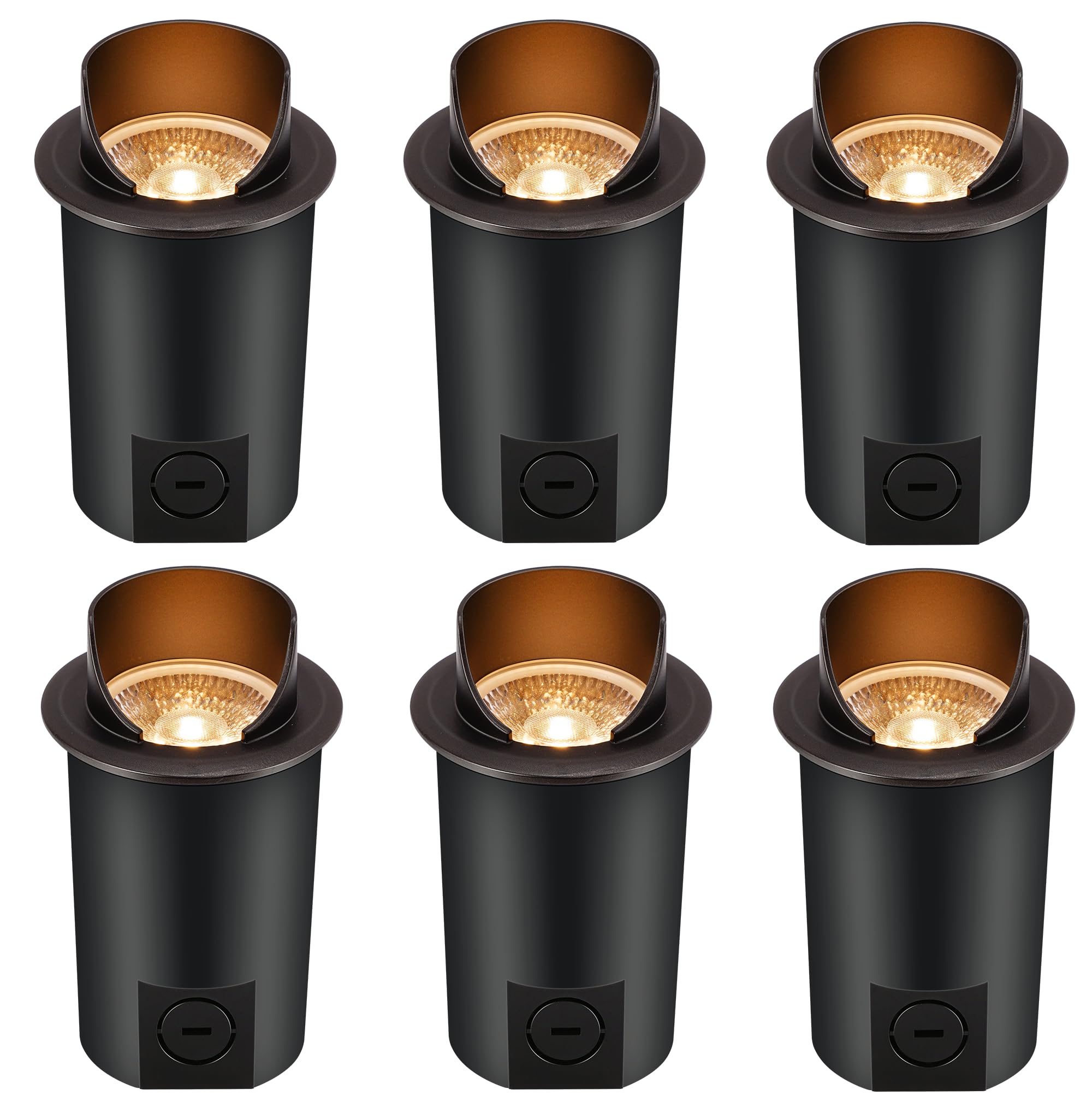 Photo 1 of [6 Pack] CLOUDY BAY 9W Well Lights Landscape LED In Ground Outdoor,Shielded Top,Low Voltage 12-24V AC/DC,Waterproof Aluminum Uplights,2700K/3000K/3500K/4000K/5000K,Transformer Excluded