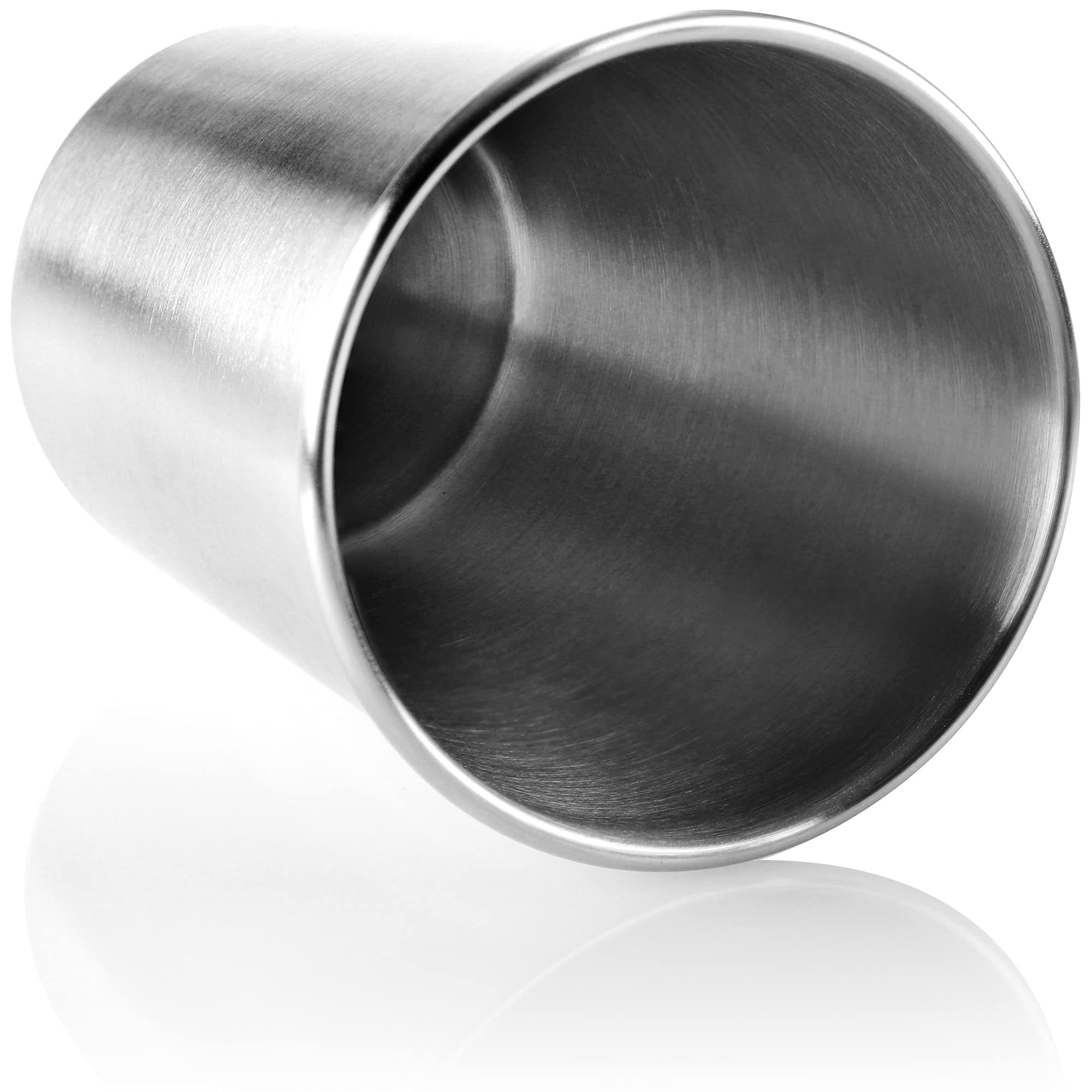 6 bicchieri in acciaio inox - Bicchiere in acciaio inox di alta qualità - Bicchiere da campeggio 250 ml - Bicchiere da viaggio infrangibile e senza BPA