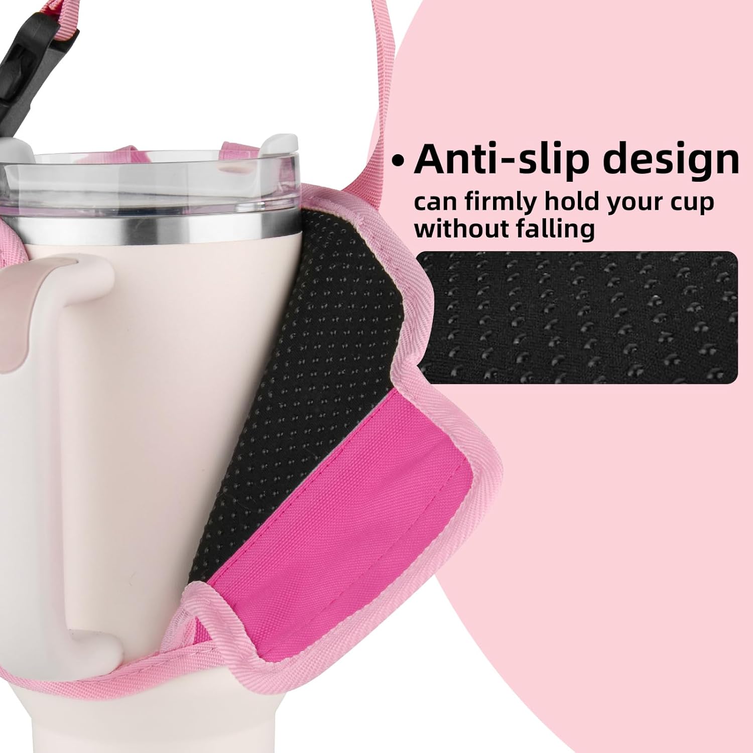 Xxerciz Carrier Bag for Stanley 40 oz Tumbler with Handle, Crossbody Bag with Phone Holder Pocket, Water Bottle Bag with Adjustable Strap for Stanley Cup Accessories - Image 5