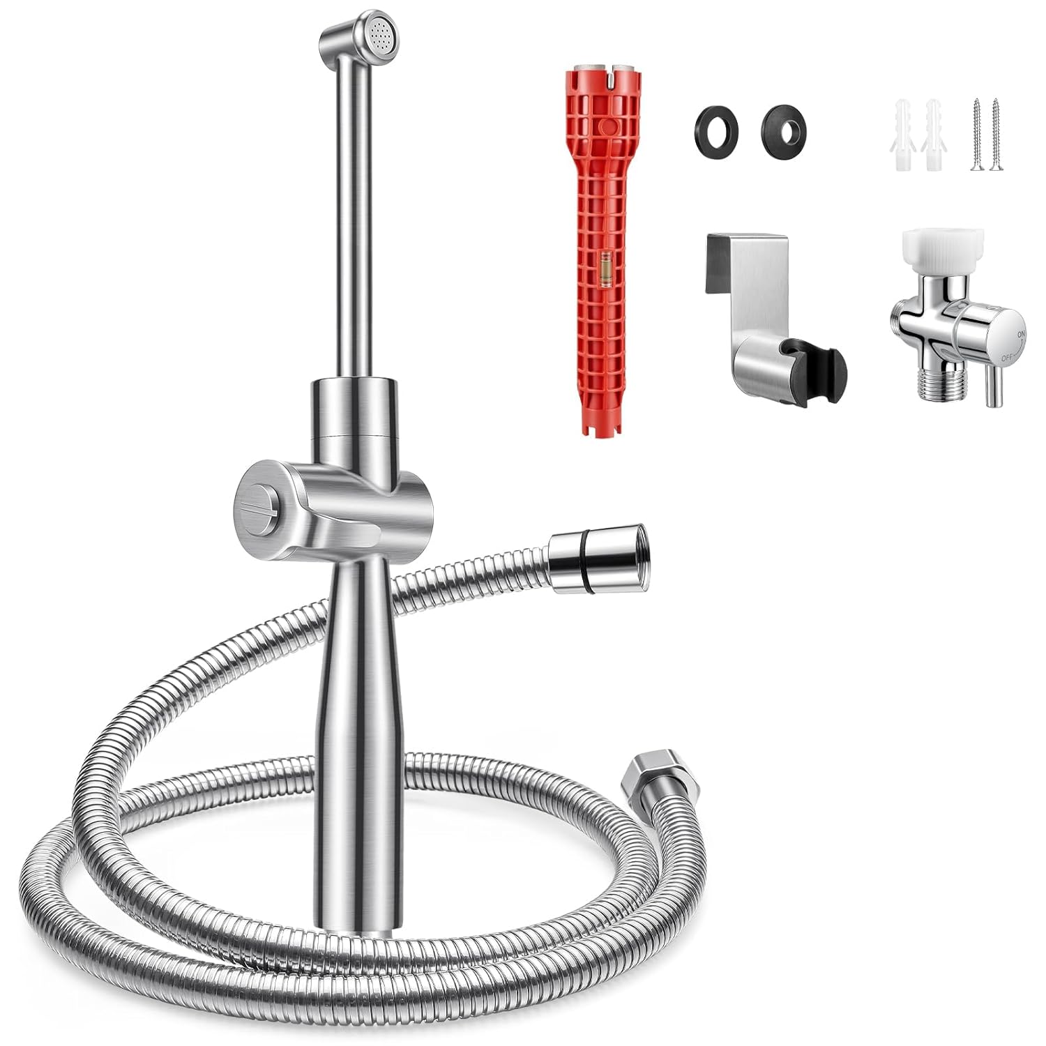 Handheld Bidet Sprayer for Toilet Leak-Proof Stainless Steel Toilet Sprayer Adjustable Spray Angle Water Pressure Toilet Bidet Sprayer