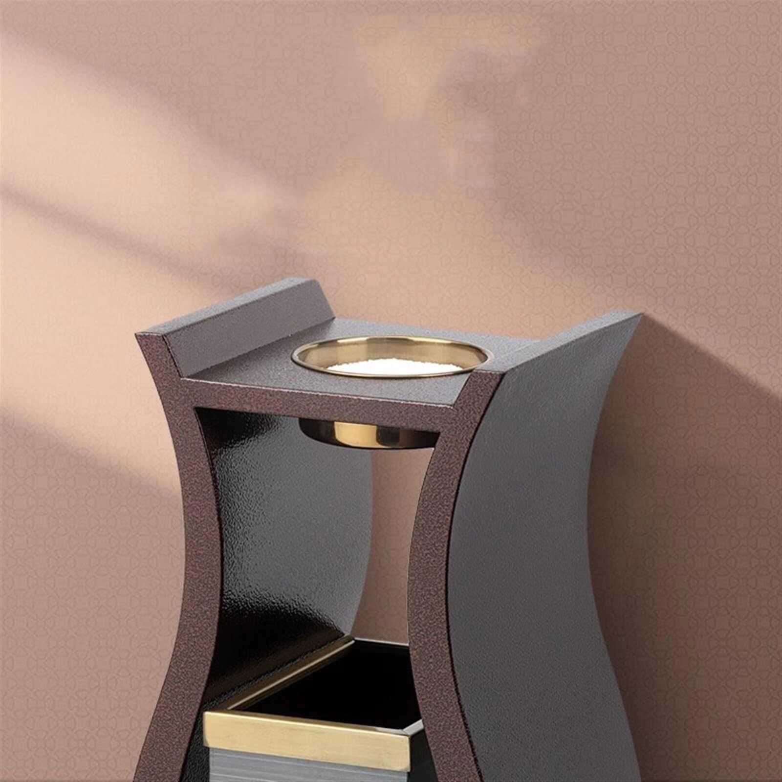 Papelera Oficina Cubos De Basura Papelera De Reciclaje Para Exteriores Papelera De Acero Inoxidable De Alta Gama Para Hotel Pasillo De Hotel Vertical Con Cenicero Papelera Para Comunidad(Rose gold)