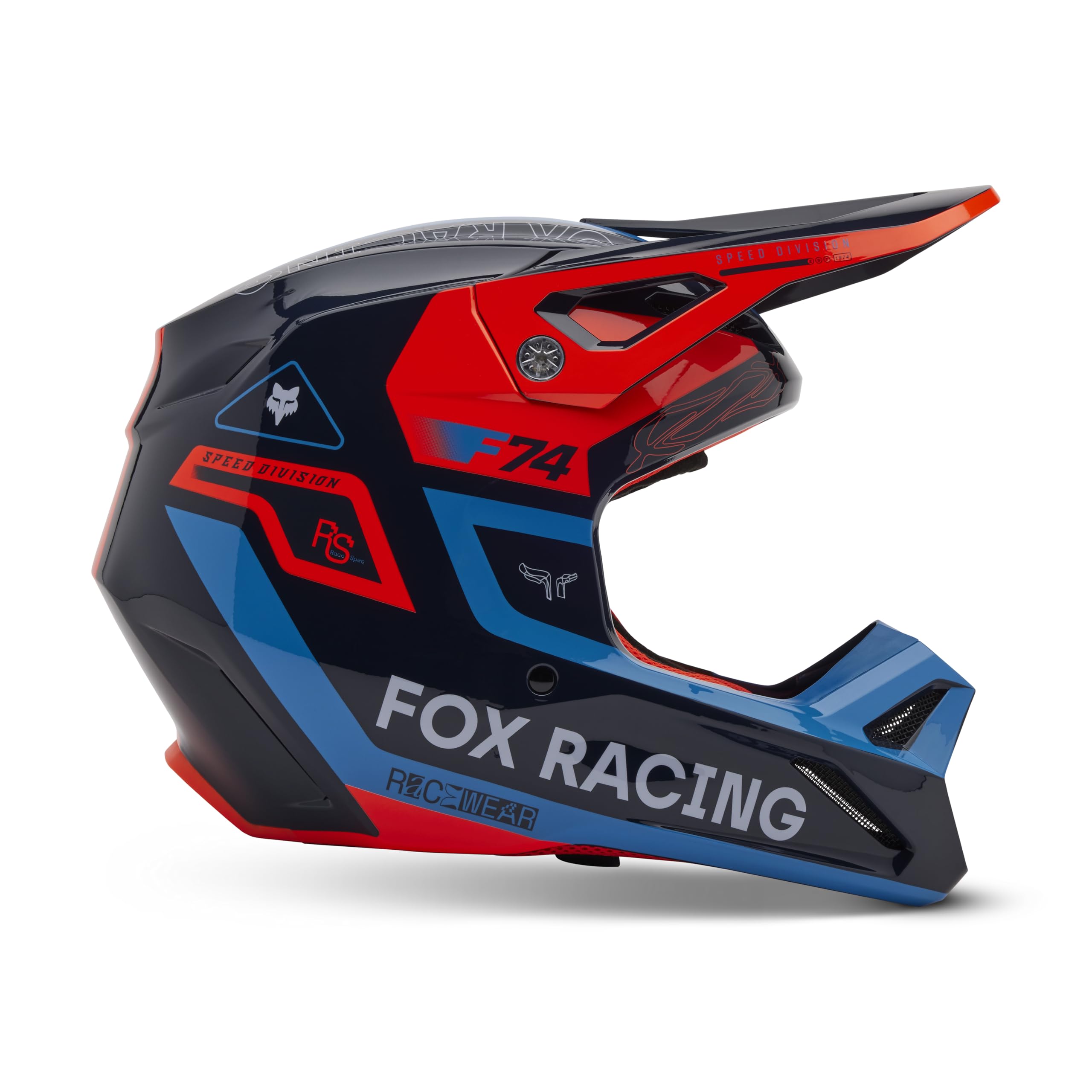 Fox Racing Casco Fox V1 Race Spec Midnight - Unisex Adulto, Taglia L, Colore Midnight