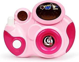 لعبة كاميرا من بامبيا، مصنوعة من البلاستيك، مناسبة للجنسين من عمر 18 شهر. مزودة بفلاش ومؤثرات صوتية وموسيقى. تساعد على تطوير المهارات الحسية واللعب الإبداعي.