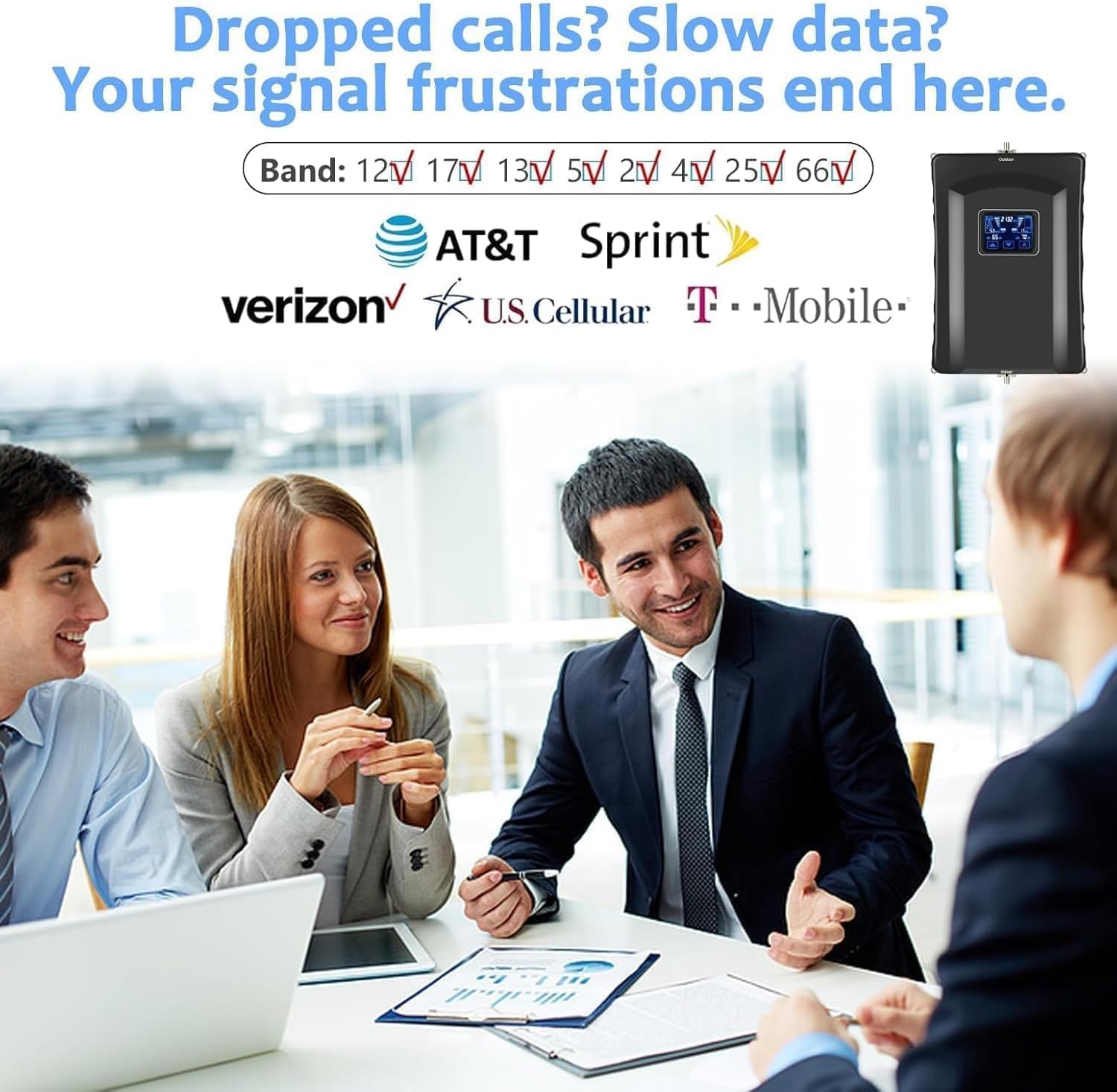 Cell Phone Booster for Home & Multi-Room,Up to 8000 sq ft,Cell Phone Signal Booster for Band 66/25/2/4/5/12/13/17,Boost 5G 4G Data for U.S. Carriers FCC Approved(Light Black)