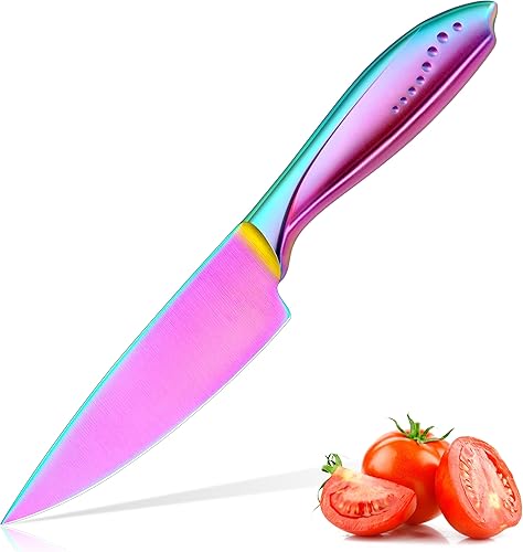 Miniatura 1 de WELLSTAR Cuchillo de chef, cuchillo de chef de cocina de 6 pulgadas, cuchillo de cocina afilado de acero inoxidable de alto carbono para carne,