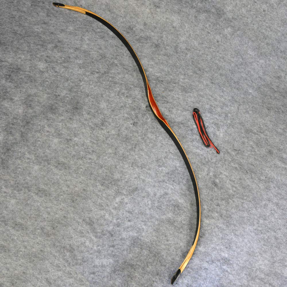 SHARROW Tiro con L'Arco Arco Tradizionale Arco Ricurvo Arco Lungo Longbow Fatto a Mano Cavallo da Caccia Mongolo Arco in Legno 20-50lbs per Principianti Gioco di Allenamento Sportivo all'aperto