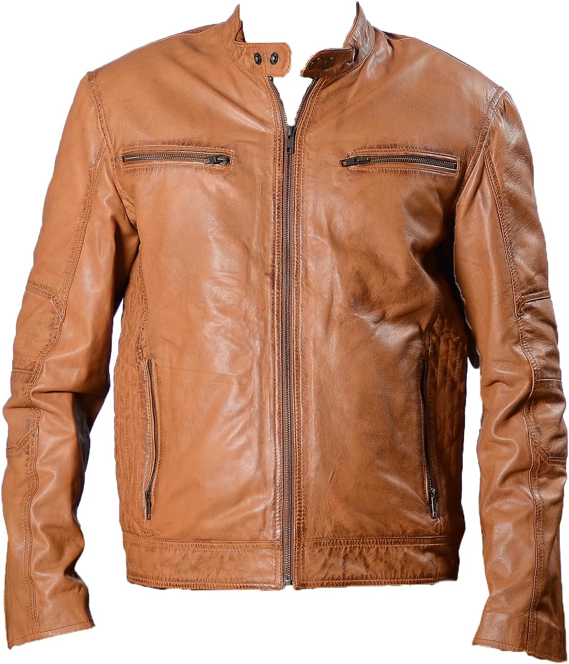 Mens Brent Real Leather Jacket