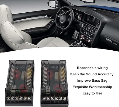 300 Watts 2 Way Crossover, Car Audio Crossover Universal Heat Dissipation Speaker Frequency Divider