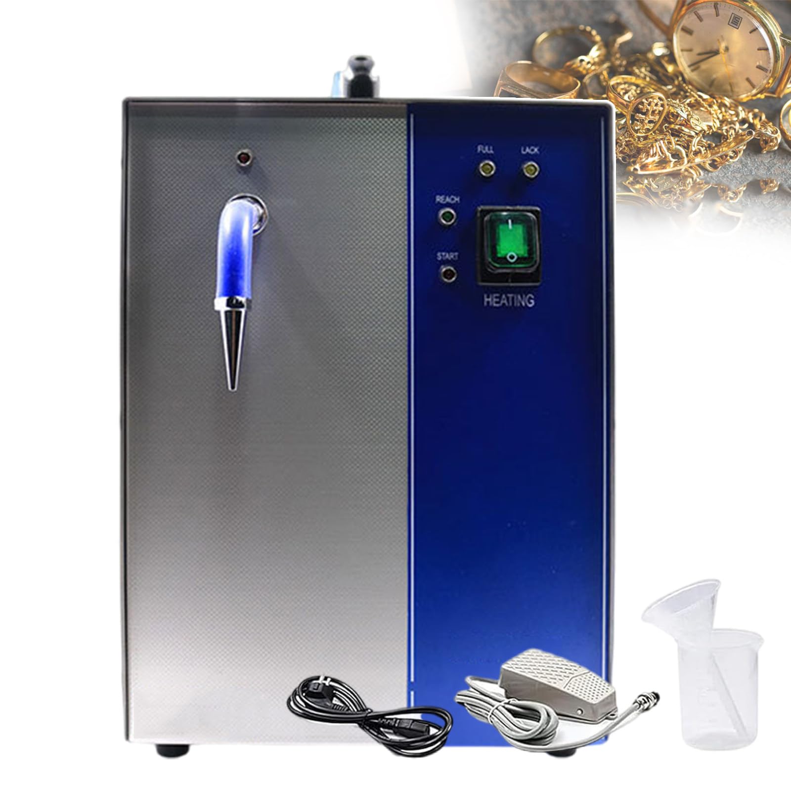 Stainless Steel Jewelry Gemstone Steam Cleaner With Air Pressure And Heating Indicator Gemstone Steam Cleaner Professional Gemstone Steam