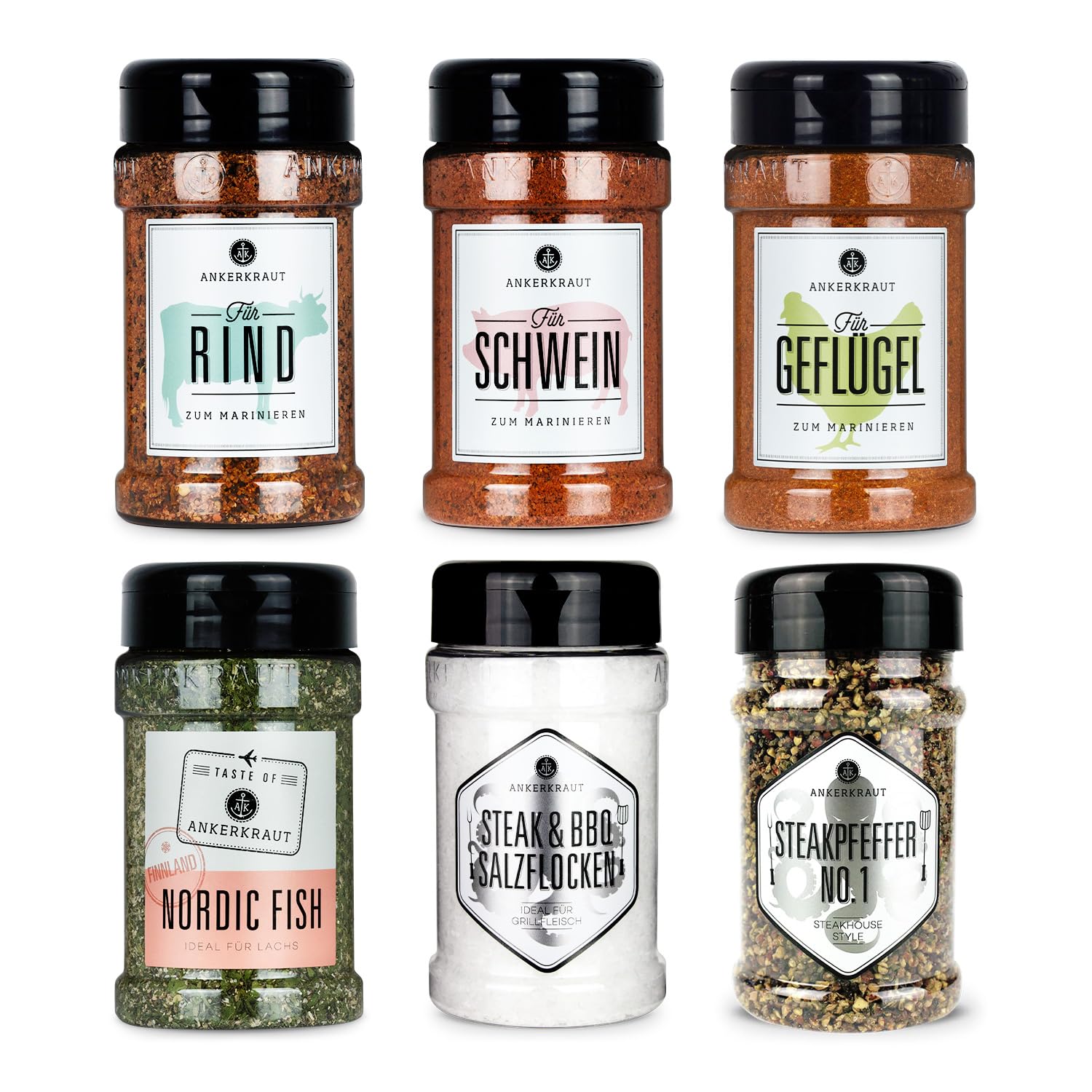Ankerkraut Einfach Grillen Set Einfach Grillen – 6er Gewürz Bundle, 1290 g