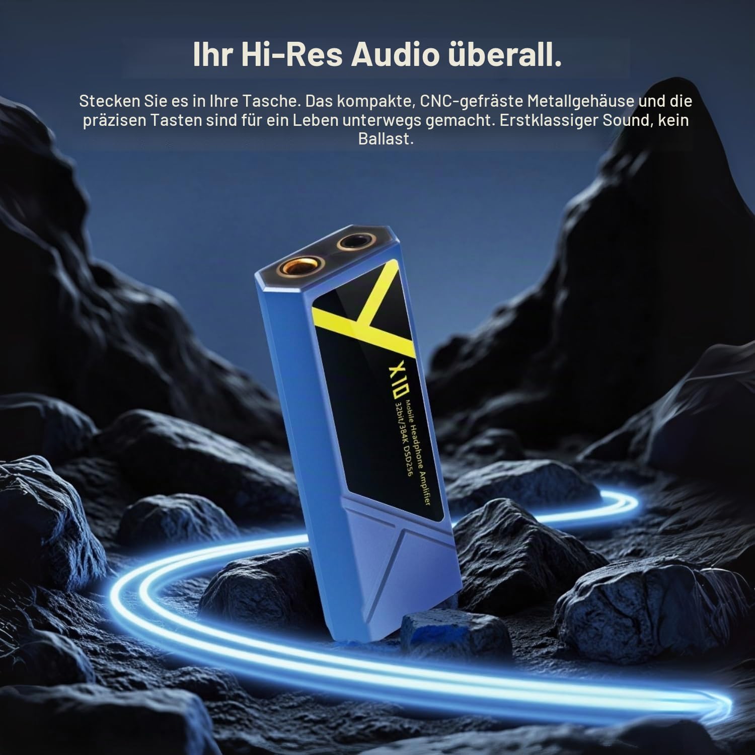 Surfans X10 Tragbarer Kopfhörerverstärker DAC Dongle,USB-C Hi-Res Audio Adapter mit ES9028Q2M + ES9603Q, 522mW Balanced Output, PCM 384kHz/32bit DSD256, 3.5mm & 4.4mm, für Android/iOS/PC/Mac