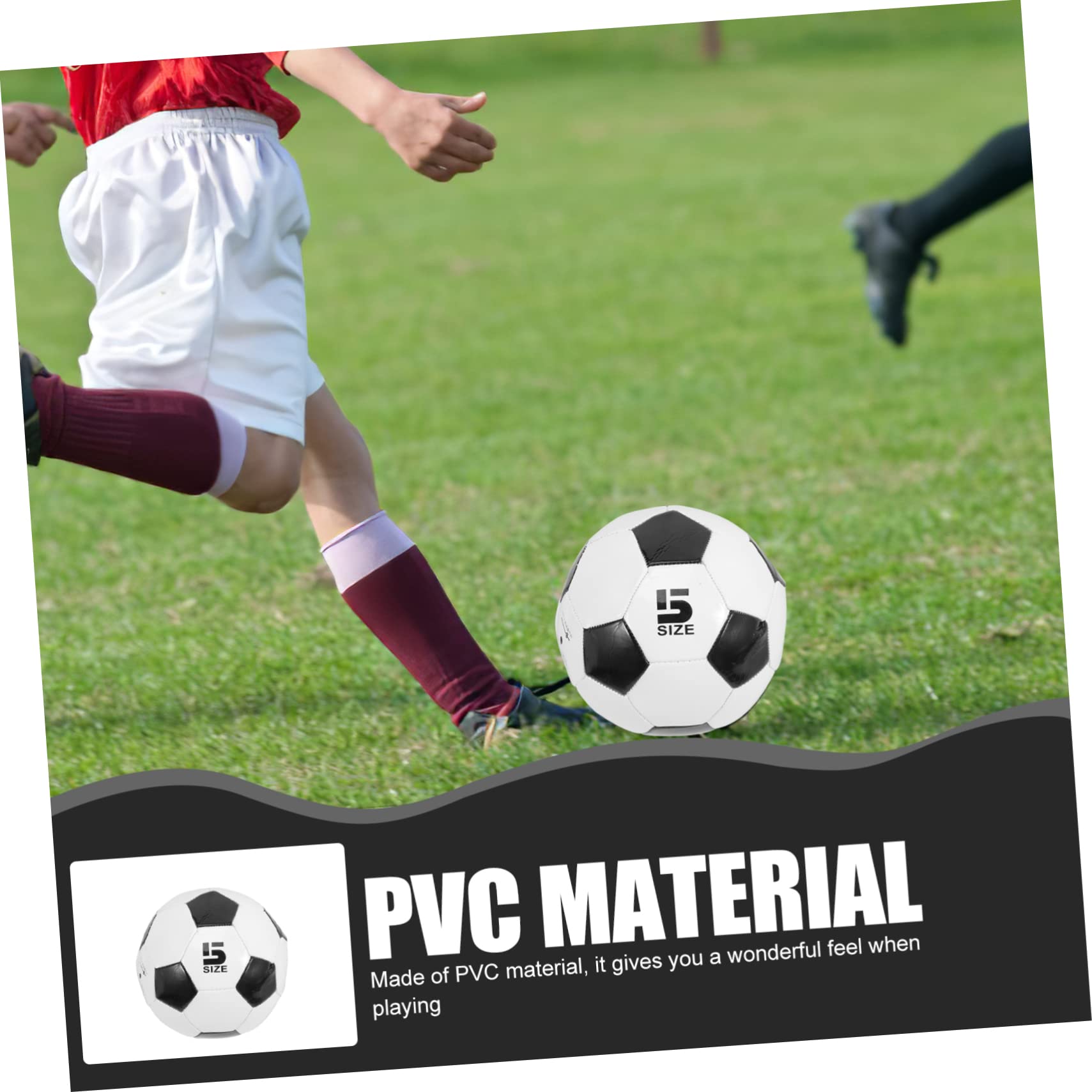 UPKOCH 6 Balones de Fútbol PVC para Niños, Resistentes y Cosidos a Mano, Ideales para Entrenamiento y Práctica al Aire Libre, Paquete de 6 Unidades
