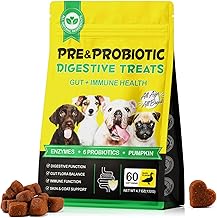 Bieyoc Probiotics for Dogs, 60 Chews Probiotics for Dogs for Digestive Enzymes, Immune System, Probiotics Dog Itching for Dogs of All Breeds and Sizes