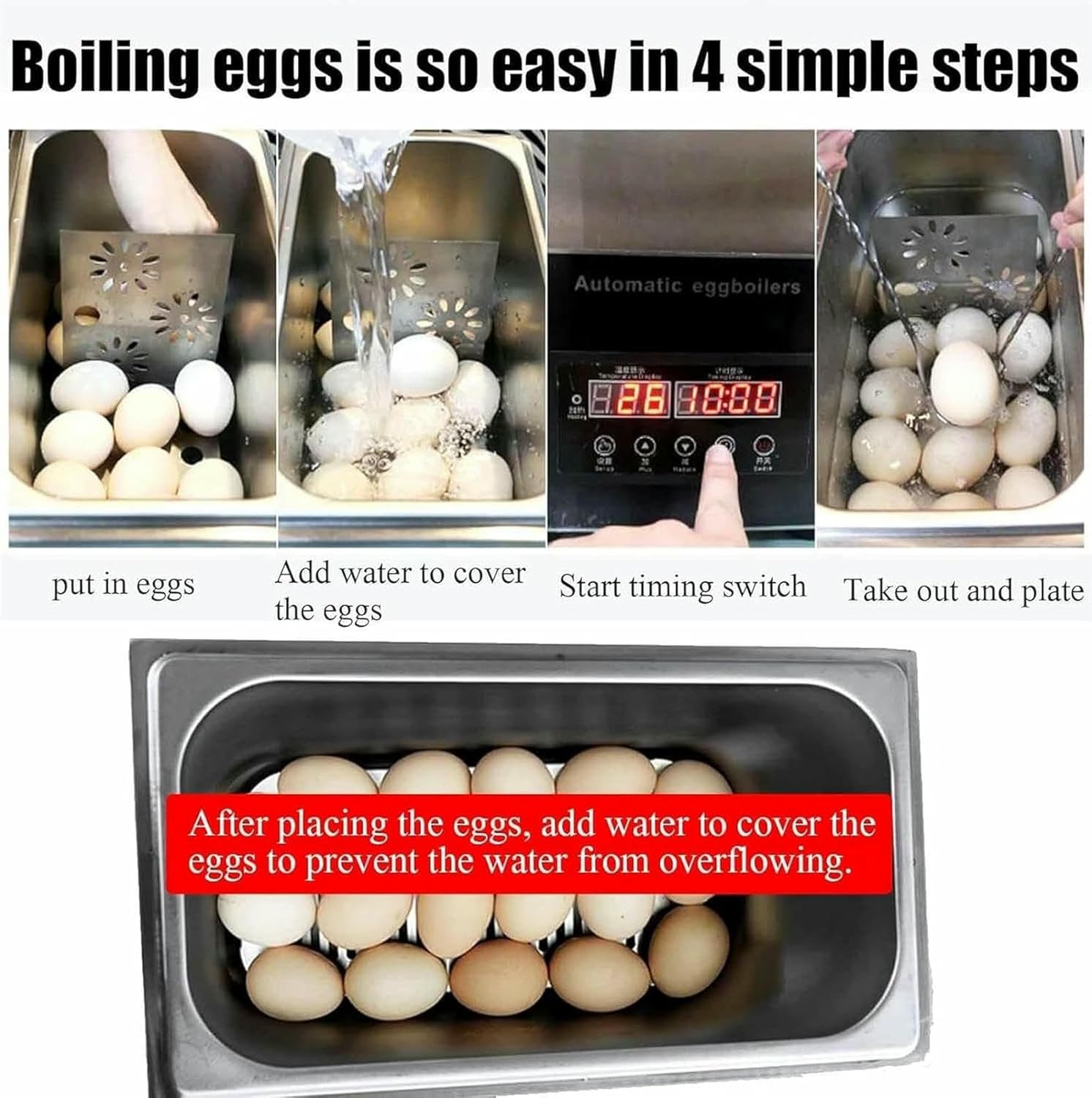 800 W Electric Egg Cooking With Automatic Off For Soft Eggs, Andos, Commercial Eggs Of The Hot Springs, Medium, Hard, Scalfed And Steamed Eggs ~/