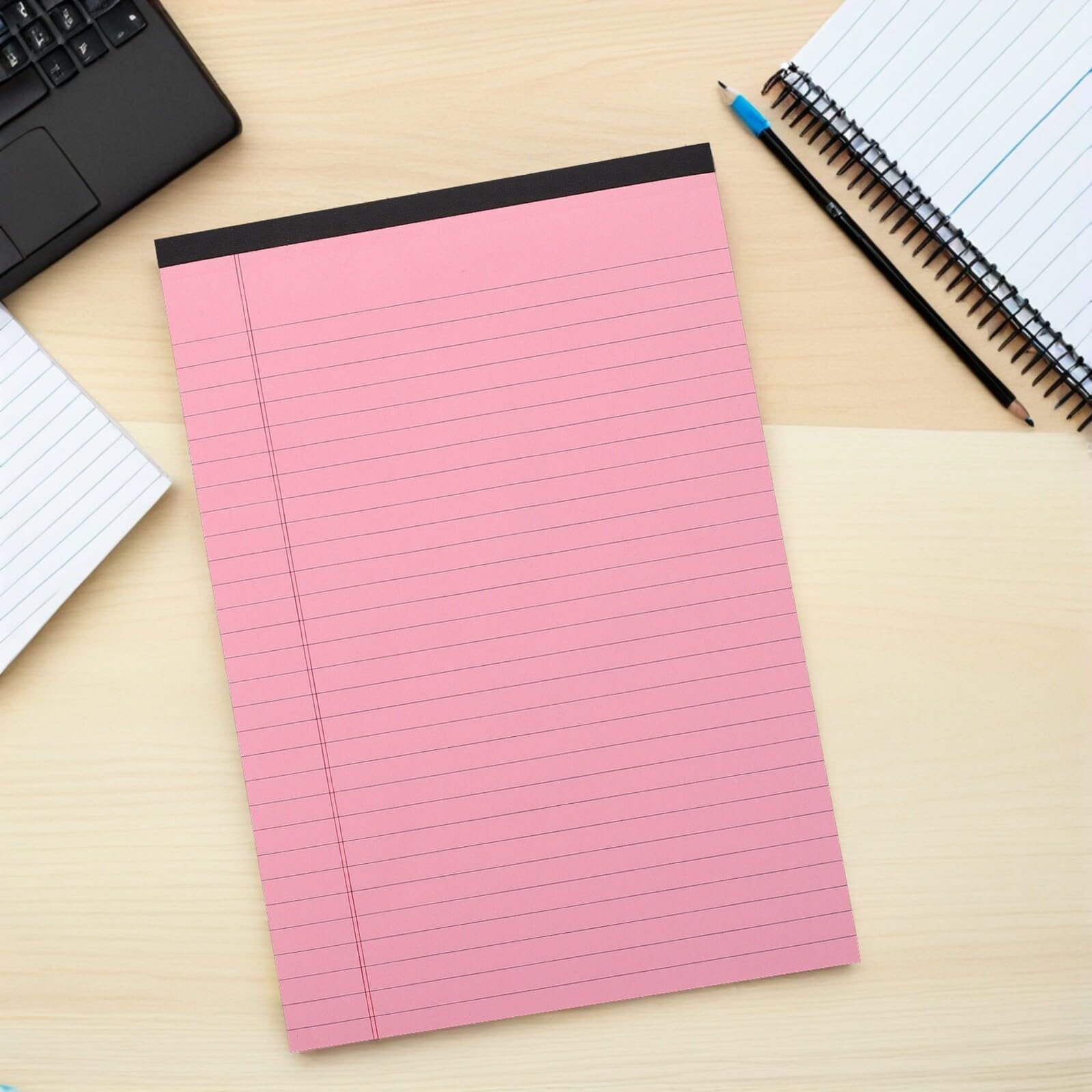 4 Stück Notizblock Linierte Abreißbare Blöcke mit Klebestreifen Nachfüllbares Schreibheft für Büro Schule und Zuhause Stabiles Papier Praktische Memo-Pads für Organisierte Notizen