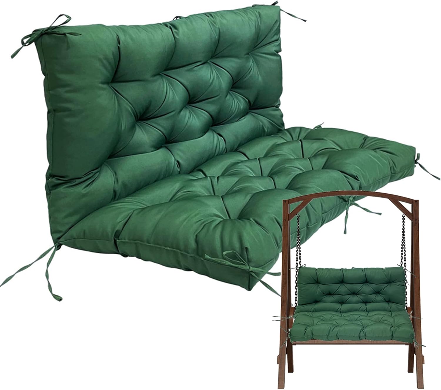 QZAUXD Seat Cushion for Porch Swing Bench with backrest