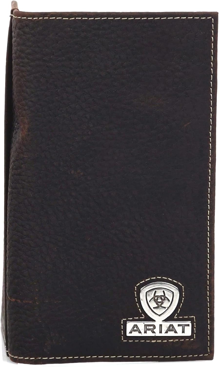 ARIAT Men's Logo Bifold Leather Wallet Brown One Size