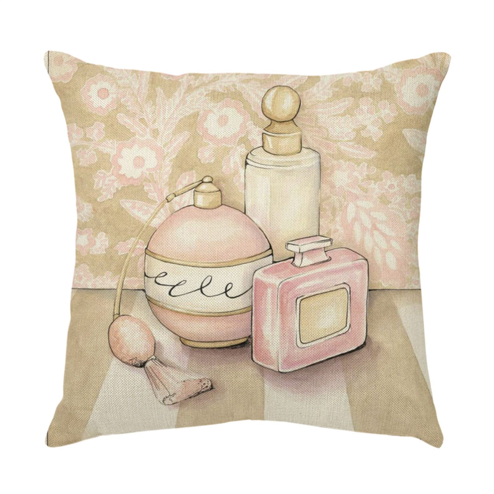 4 Piezas Funda de Almohada Tacones Rosa Fundas de Cojín Terciopelo Sencillo y Decorativo para Sofá Camas Dormitorio Coche Lino Cojines Throw Pillow Covers 80x80cm/32x32 Inch