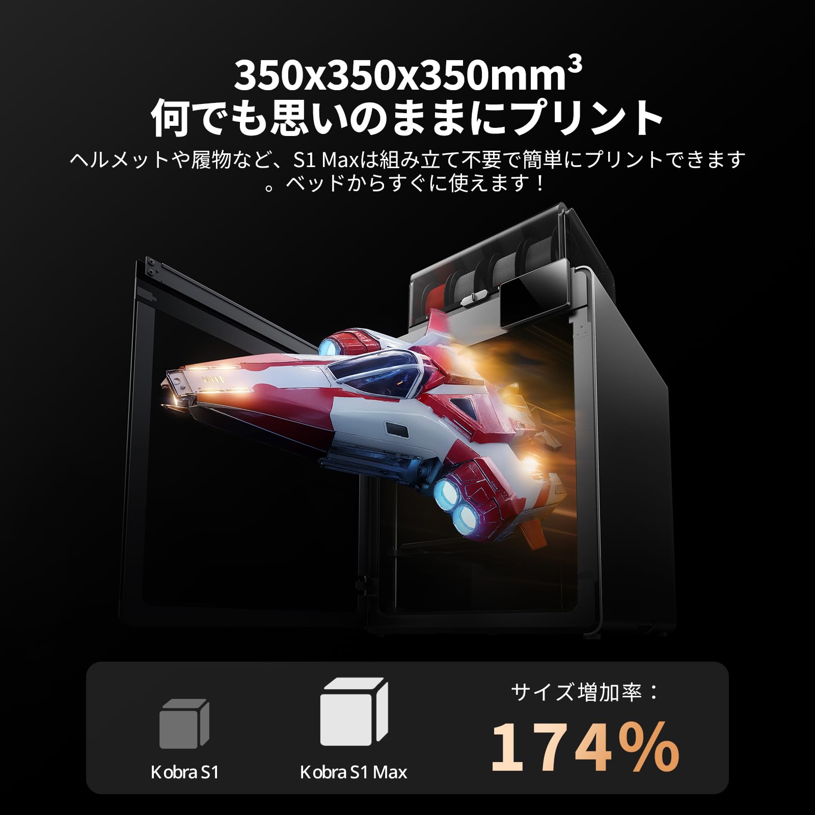 Amazon | ANYCUBIC Kobra S1 Max Combo 3Dプリンター 大型 多色造形