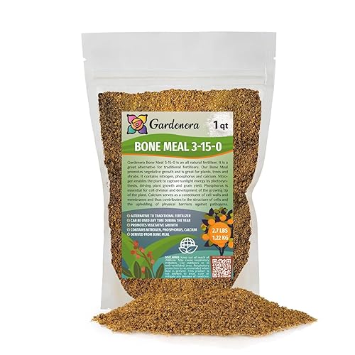 Gardenera - Fertilizante orgánico prémium 4-12-0 para harina de huesos, 1 cuarto de galón, fuente de alimento vegetal totalmente natural de disponible en Yaxa Venezuela