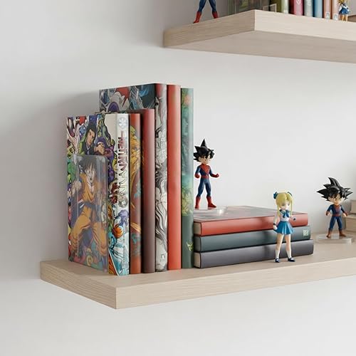 Miniatura 6 de Acrimet Sujetalibros 1 par, sujetalibros de plástico transparente para estantes o escritorio, soporte para libros para el hogar, oficina, Cristal