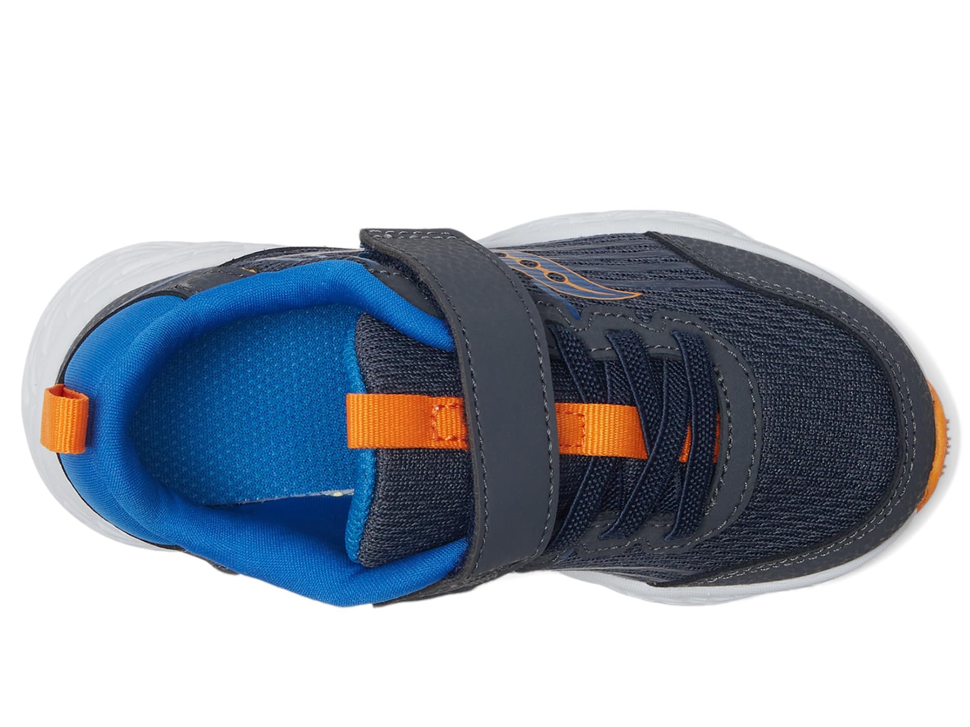 Saucony Wind 3.0 Alternative Closure (Little Big Kid) Sneaker, Navy/Peel, 1 Wide US Unisex