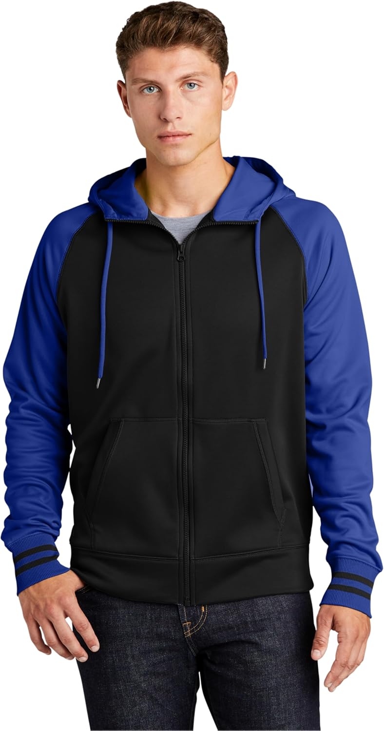 Sport-Tek?ST236 Sport Wick?Varsity Fleece Full Zip Hooded Jacket