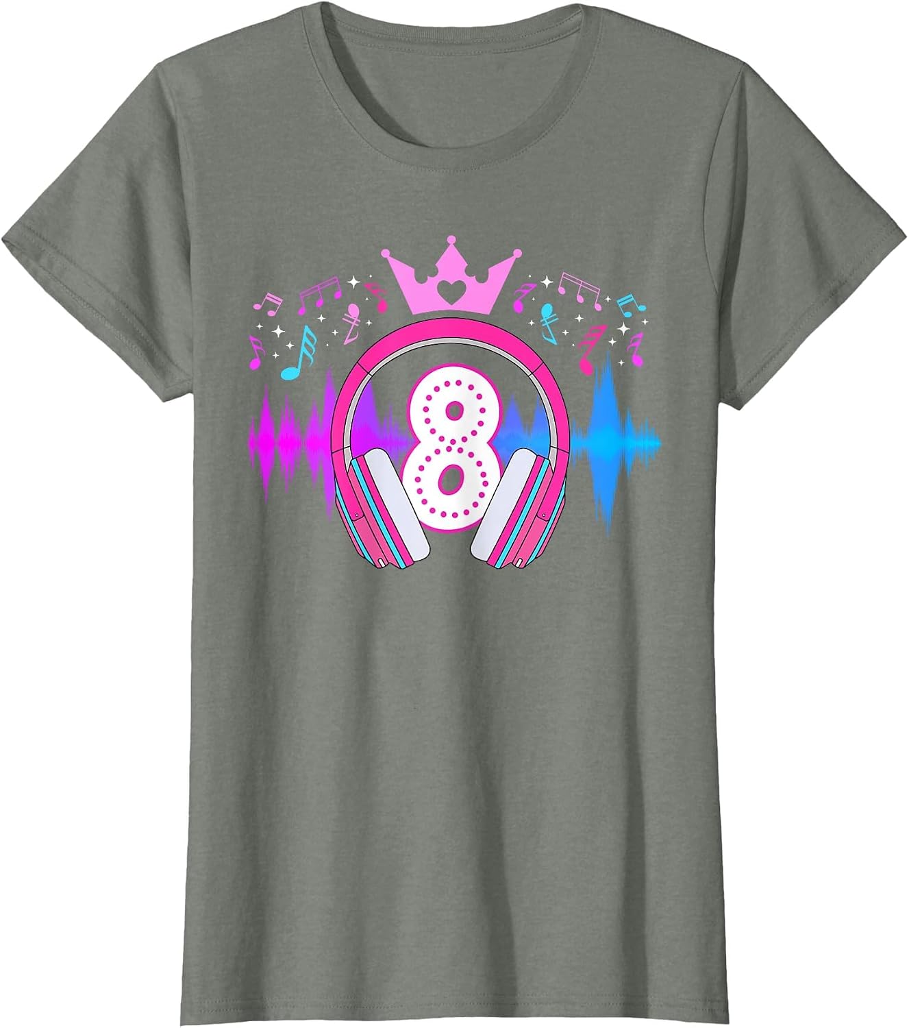8th Music Birthday Party Eight Year Old Musical Birthday T-Shirt image 5