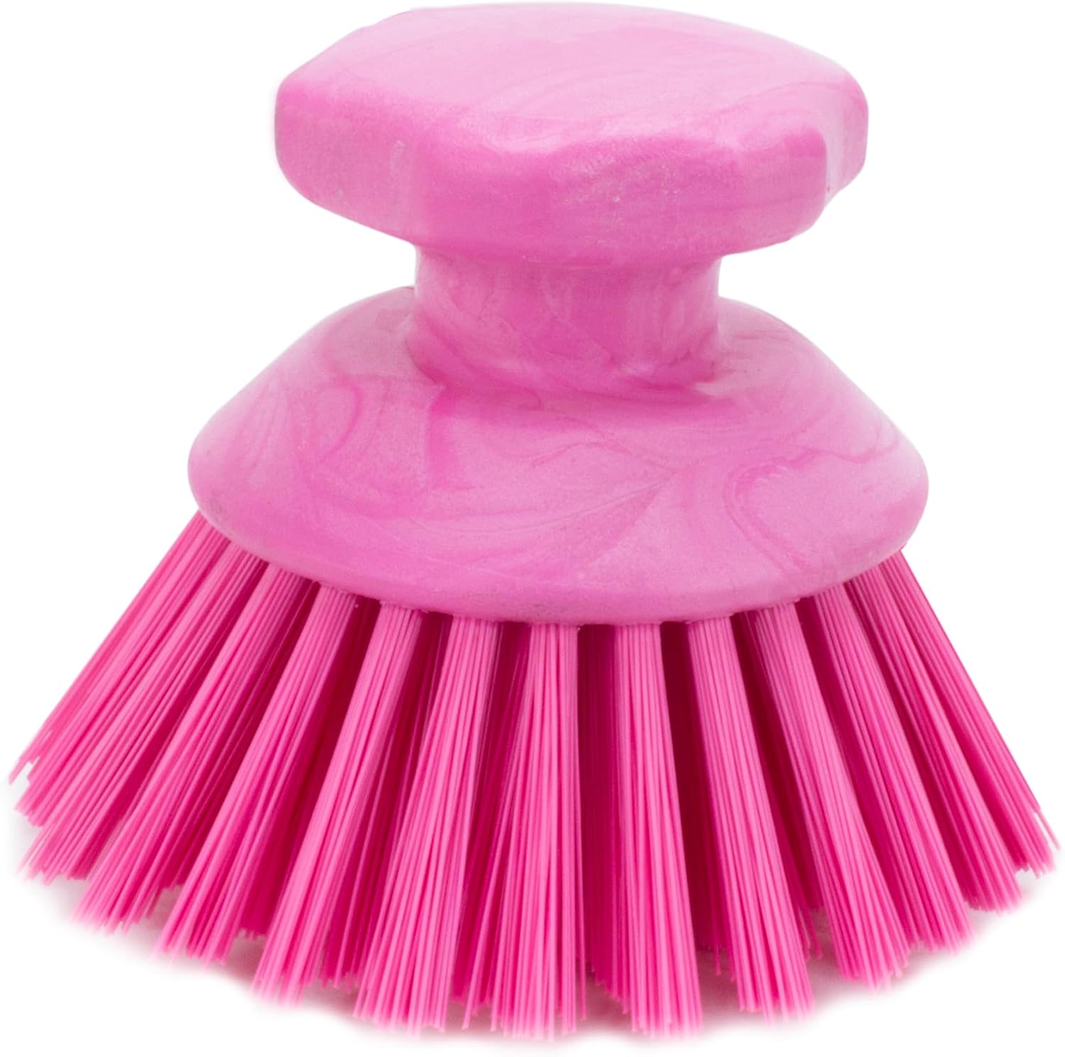 SPARTA 42395EC26 Plastic Scrubber Brush, Round Brush, Dish Scrub Brush With Color Coded For Cleaning, Kitchen, Bathroom, Bathtub, Dishes, Sink, 5 X 5 X 4 Inches, Pink